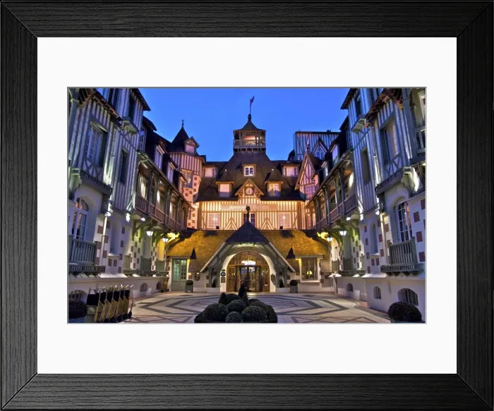 Framed Print : Normandy Barriere Hotel in the evening, Deauville, Normandy, France Framed Print : Normandy Barriere Hotel in the evening, Deauville, Normandy, France
