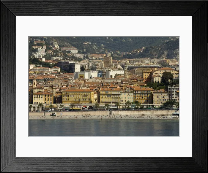 Framed Print : View from helicopter of Nice, Alpes-Maritimes, Provence, Cote d Azur Framed Print : View from helicopter of Nice, Alpes-Maritimes, Provence, Cote d Azur
