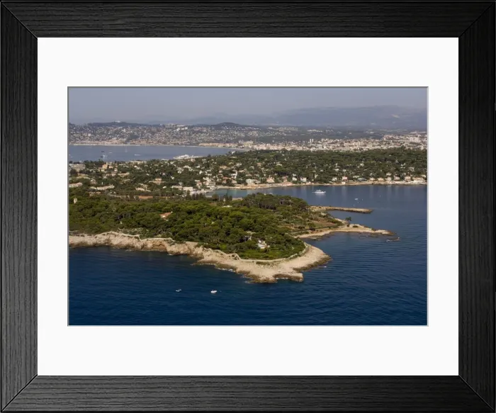 Framed Print : View from helicopter of Cap d Antibes, Alpes-Maritimes, Provence, Cote d Azur Framed Print : View from helicopter of Cap d Antibes, Alpes-Maritimes, Provence, Cote d Azur