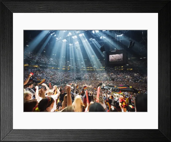 Framed Print : World Cup football fans at public viewing in Lanxess Arena, Cologne, North Rhineland Westphalia Framed Print : World Cup football fans at public viewing in Lanxess Arena, Cologne, North Rhineland Westphalia