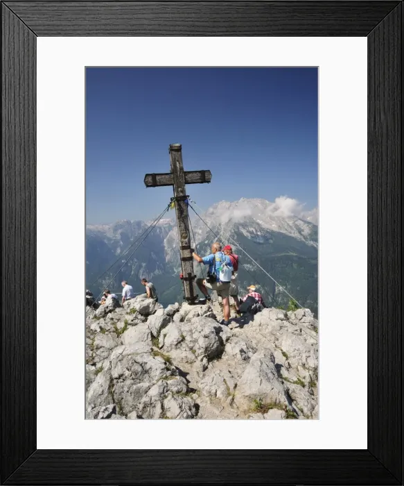 Framed Print : Summit cross, Jenner, Berchtesgadener Land, Bavaria, Germany, Europe Framed Print : Summit cross, Jenner, Berchtesgadener Land, Bavaria, Germany, Europe