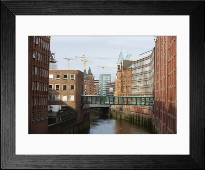 Framed Print : Regenerated docks area, Hamburg, Germany, Europe Framed Print : Regenerated docks area, Hamburg, Germany, Europe