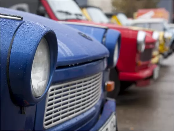 The old Trabant automobiles, produced in the former East Germany, Berlin, Germany, Europe