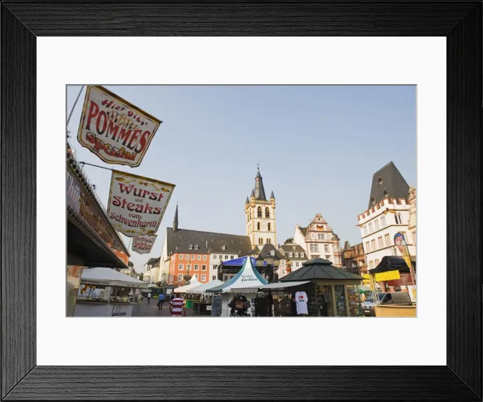 Framed Print : Town square, Trier, Rhineland, Germany, Europe Framed Print : Town square, Trier, Rhineland, Germany, Europe
