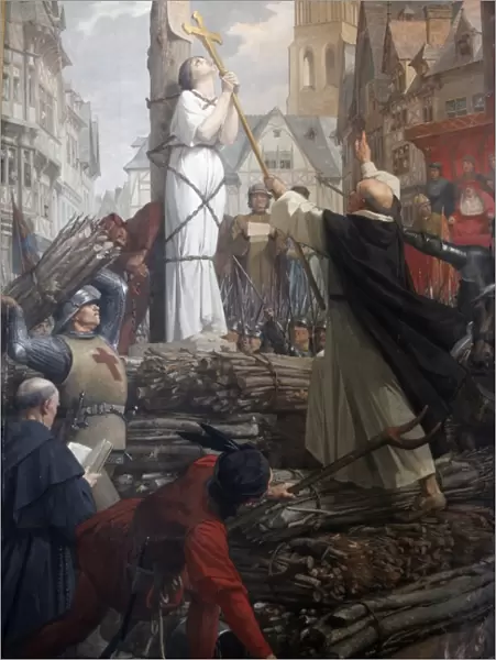 Painting of Joan of Arc on the pyre by Jules-Eugene Leneuveu, Pantheon