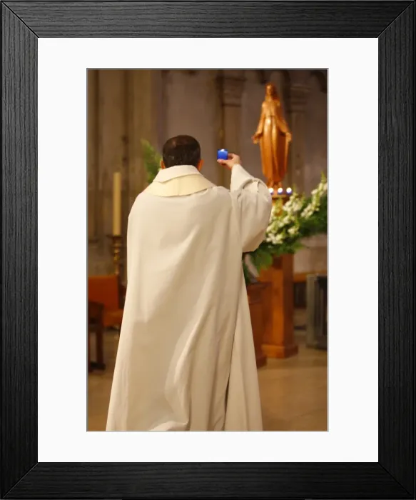 Framed Print : Feast of the Immaculate Conception in St. Johns cathedral, Lyon, Rhone Framed Print : Feast of the Immaculate Conception in St. Johns cathedral, Lyon, Rhone