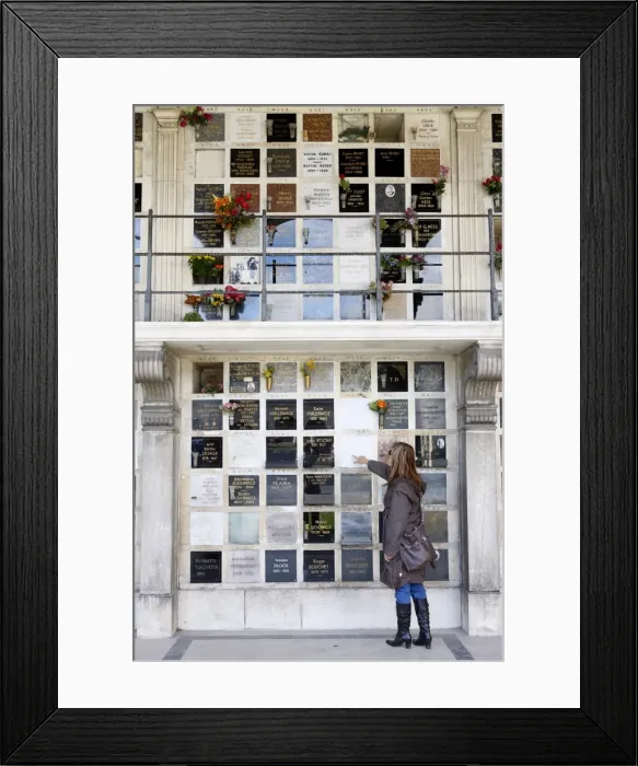 Framed Print : Columbarium, Pere Lachaise Cemetery, Paris, France, Europe Framed Print : Columbarium, Pere Lachaise Cemetery, Paris, France, Europe