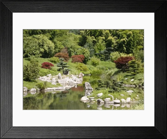 Framed Print : Zen garden, Anduze, Gard, France, Europe Framed Print : Zen garden, Anduze, Gard, France, Europe