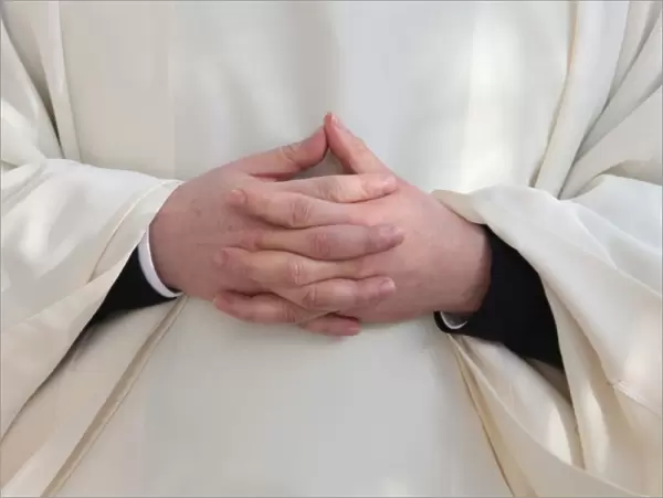 Priests hands, Paris, France, Europe