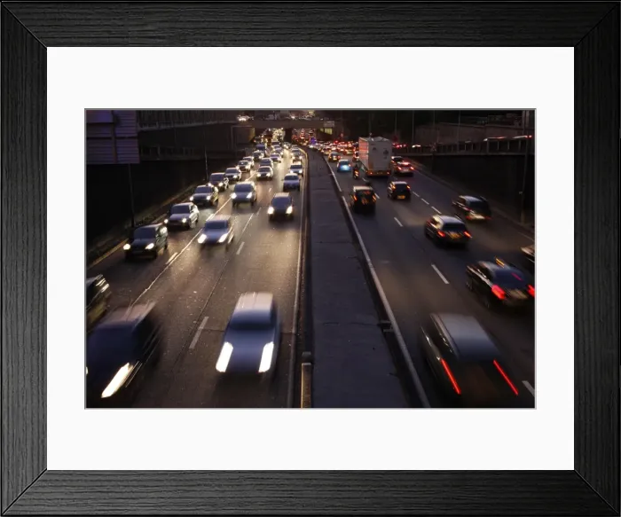 Framed Print : Traffic on the Circular Road around Paris, France, Europe Framed Print : Traffic on the Circular Road around Paris, France, Europe