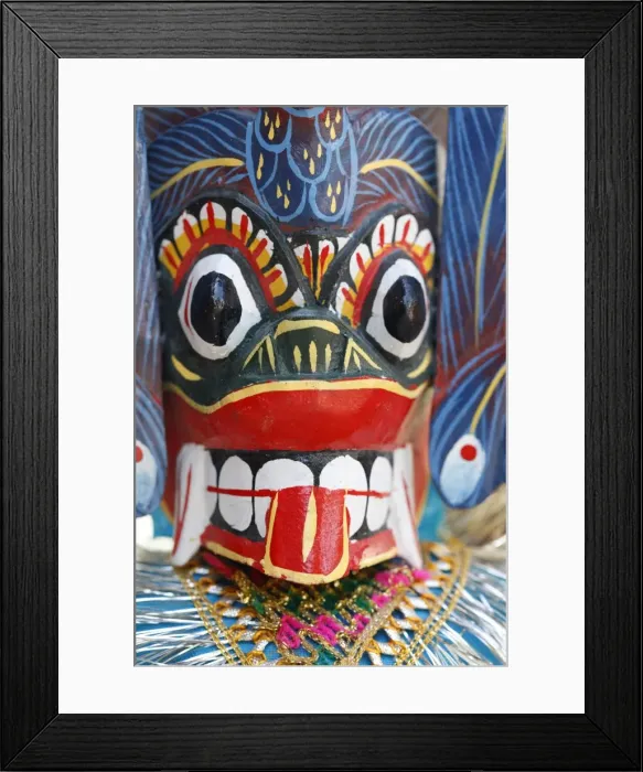 Framed Print : Sri Lankan mask, Paris, France, Europe Framed Print : Sri Lankan mask, Paris, France, Europe
