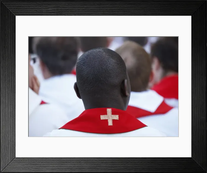 Framed Print : Catholic priests, Paris, France, Europe Framed Print : Catholic priests, Paris, France, Europe