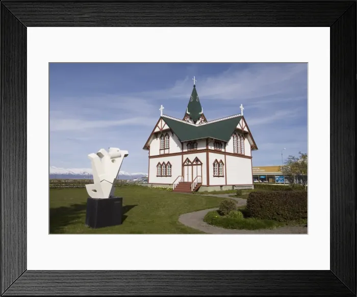 Framed Print : Husavik church, Iceland, Polar Regions Framed Print : Husavik church, Iceland, Polar Regions