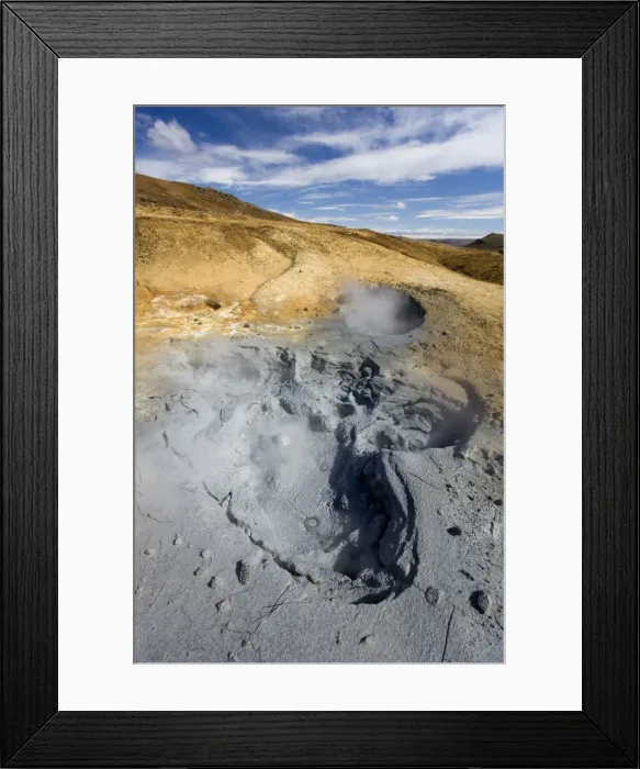 Framed Print : Boiling mudpools in geothermal area on Reykjanes Peninsula, near Keflavik Framed Print : Boiling mudpools in geothermal area on Reykjanes Peninsula, near Keflavik