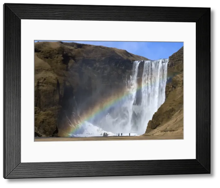Framed Print : Rainbow over Skogafoss waterfall, South Iceland, Iceland, Polar Regions Framed Print : Rainbow over Skogafoss waterfall, South Iceland, Iceland, Polar Regions