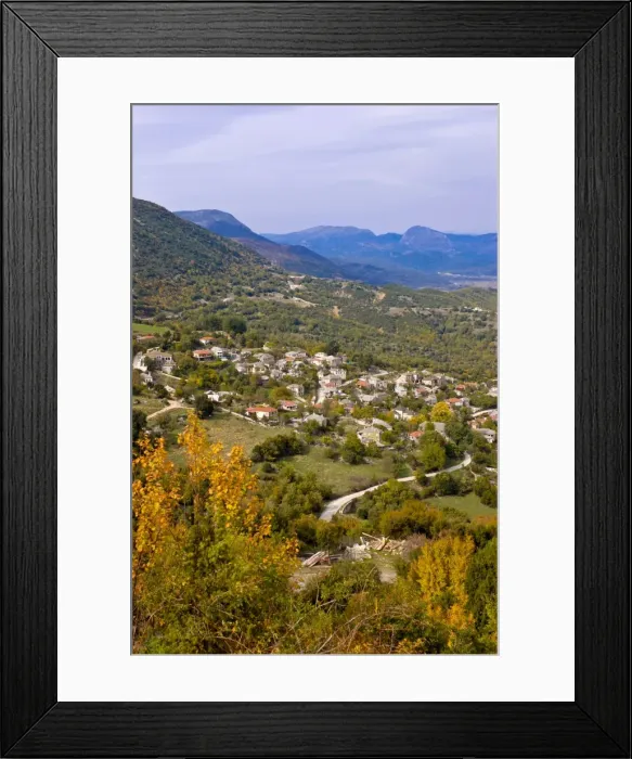 Framed Print : Zagoria mountain village near the Vikos Gorge, Epiros, Greece, Europe