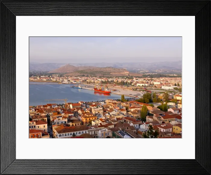 Framed Print : View over the town of Nafplio, Peloponnese, Greece, Europe Framed Print : View over the town of Nafplio, Peloponnese, Greece, Europe