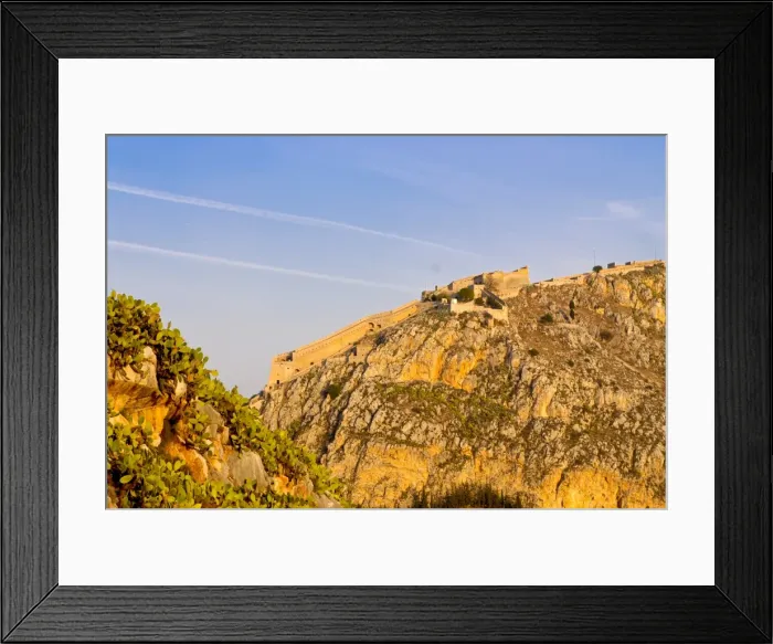 Framed Print : Old Castle guarding Nafplio, Peloponnese, Greece, Europe Framed Print : Old Castle guarding Nafplio, Peloponnese, Greece, Europe