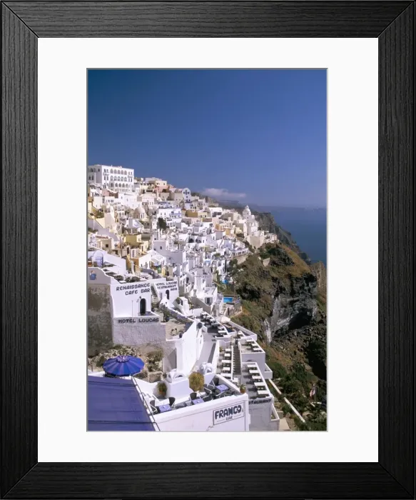 Framed Print : Fira, island of Santorini (Thira), Cyclades Islands, Aegean, Greek Islands Framed Print : Fira, island of Santorini (Thira), Cyclades Islands, Aegean, Greek Islands