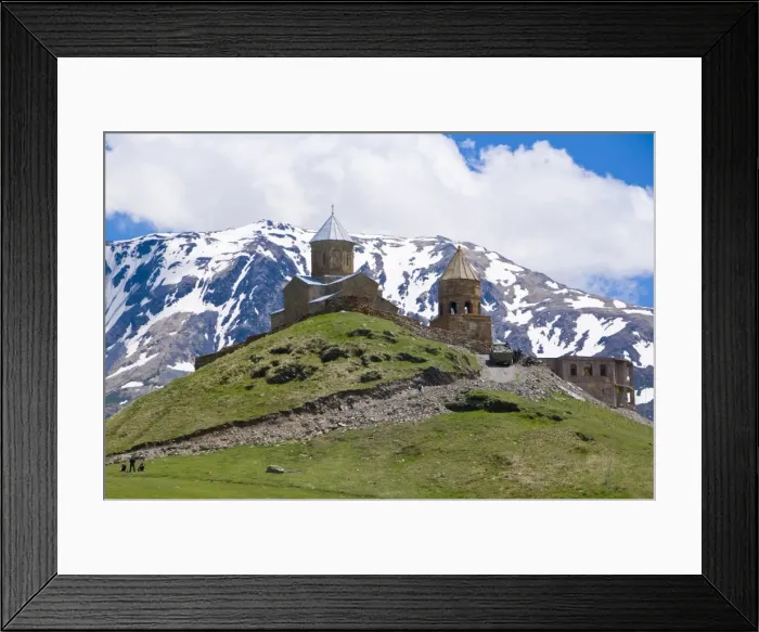 Framed Print : Famous Tsminda Sameba church, Kazbegi, Georgia, Caucasus, Central Asia, Asia Framed Print : Famous Tsminda Sameba church, Kazbegi, Georgia, Caucasus, Central Asia, Asia