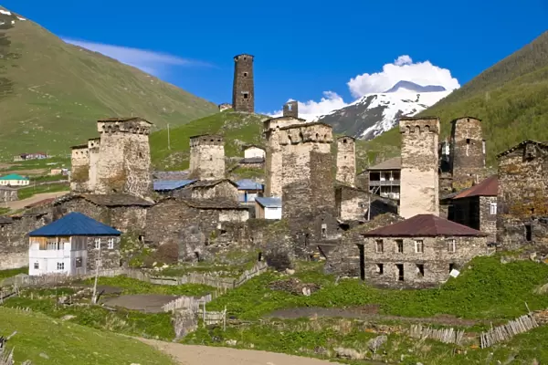 The fortified village of Ushguli, Svanetia, UNESCO World Heritage Site