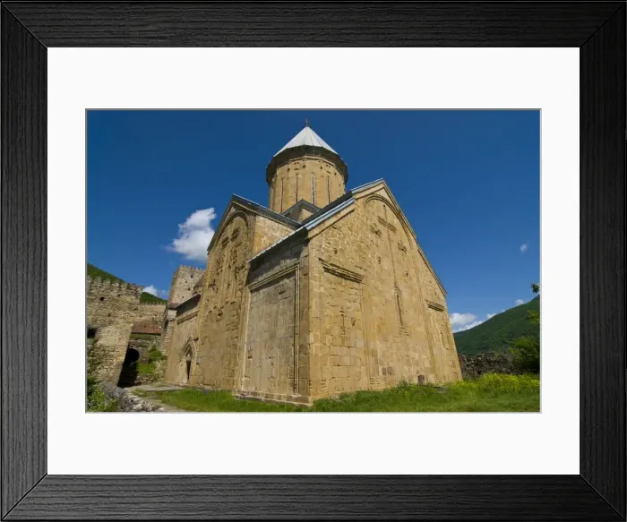 Framed Print : Fortress and church of Ananuri along the Zinvali Reservoir, Georgia, Caucasus Framed Print : Fortress and church of Ananuri along the Zinvali Reservoir, Georgia, Caucasus