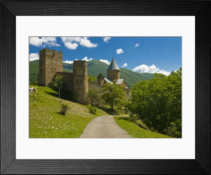 Framed Print : Fortress and church of Ananuri along the Zinvali Reservoir, Georgia, Caucasus Framed Print : Fortress and church of Ananuri along the Zinvali Reservoir, Georgia, Caucasus
