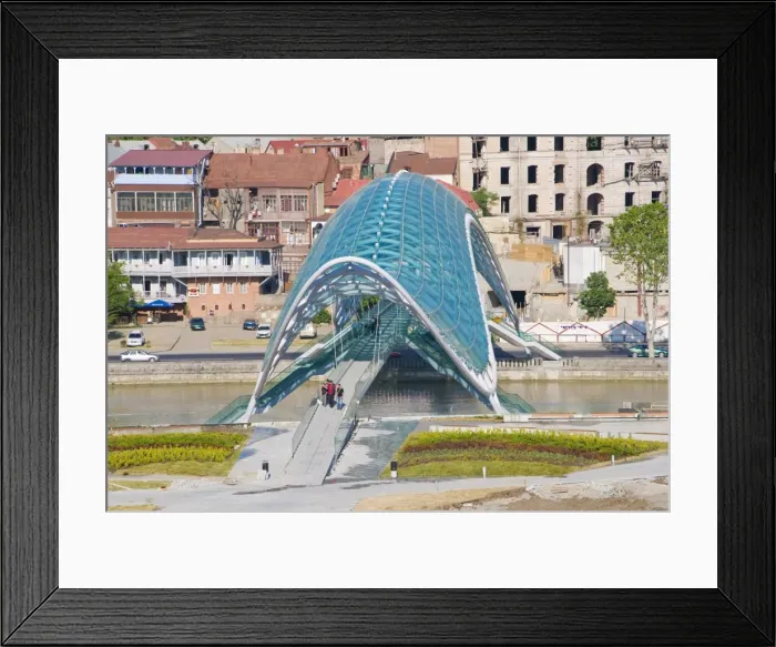 Framed Print : Newly constructed pedestrian bridge, Tiblisi, Georgia, Caucasus, Central Asia, Asia Framed Print : Newly constructed pedestrian bridge, Tiblisi, Georgia, Caucasus, Central Asia, Asia