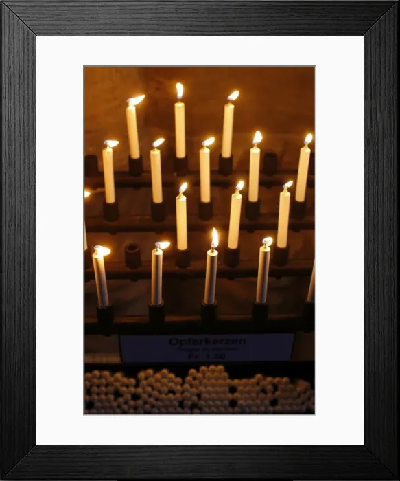 Framed Print : Oil candles, Switzerland, Europe Framed Print : Oil candles, Switzerland, Europe