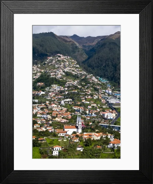 Framed Print : View over Funchal, Madeira, Portugal, Europe Framed Print : View over Funchal, Madeira, Portugal, Europe