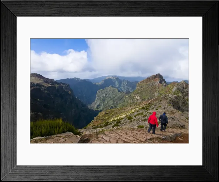 Framed Print : Tourists wandering around Pico de Ariero, Madeira, Portugal, Europe Framed Print : Tourists wandering around Pico de Ariero, Madeira, Portugal, Europe