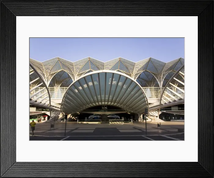 Framed Print : The facade of the Oriente railway station, built for the Expo 98, in Lisbon Framed Print : The facade of the Oriente railway station, built for the Expo 98, in Lisbon