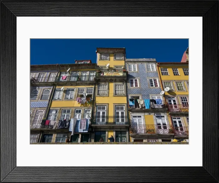 Framed Print : Old houses in the old town of Oporto, UNESCO World Heritage Site, Portugal, Europe