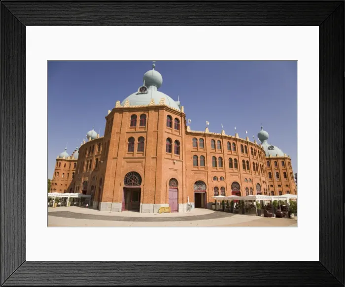 Framed Print : The red brick exterior of the Campo Pequeno bullring in central Lisbon, Portugal, Europe Framed Print : The red brick exterior of the Campo Pequeno bullring in central Lisbon, Portugal, Europe