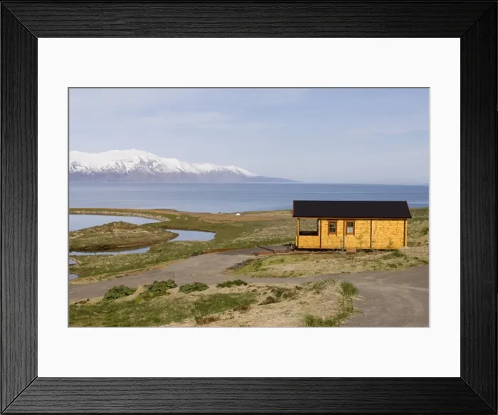 Framed Print : Cottage, Skjalfandi bay, Husavik, Iceland, Polar Regions Framed Print : Cottage, Skjalfandi bay, Husavik, Iceland, Polar Regions