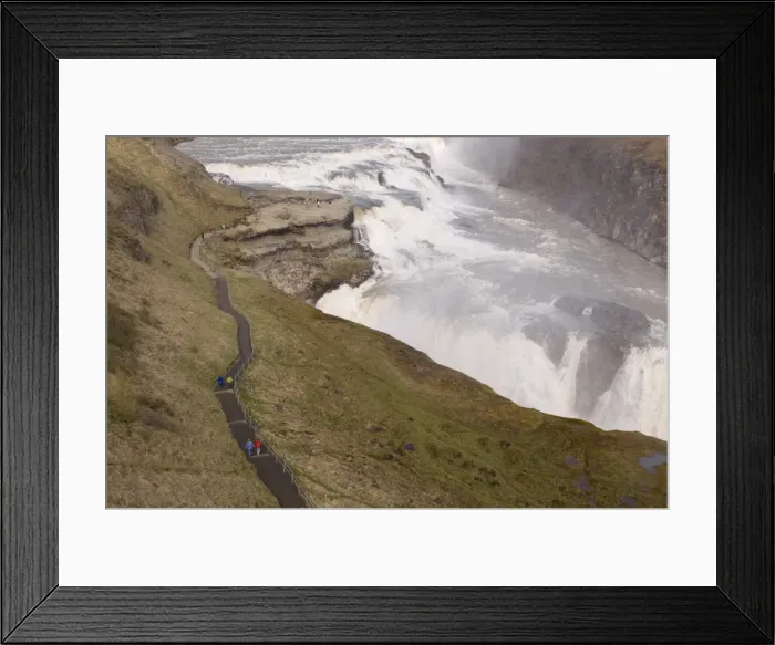Framed Print : Gullfoss waterfalls, Iceland, Polar Regions Framed Print : Gullfoss waterfalls, Iceland, Polar Regions
