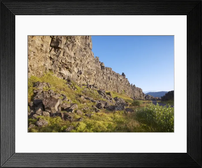Framed Print : The Almannagja (All Mans Gorge) cliff face is the backdrop of the Althing Framed Print : The Almannagja (All Mans Gorge) cliff face is the backdrop of the Althing