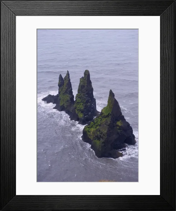 Framed Print : Famous Reynisdrangar sea stacks near Vik, south coast of Iceland (Sudurland) Framed Print : Famous Reynisdrangar sea stacks near Vik, south coast of Iceland (Sudurland)