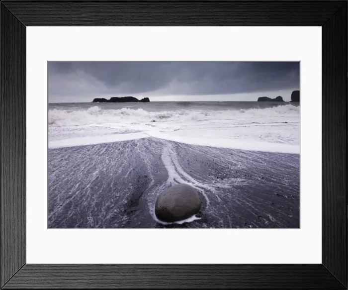 Framed Print : Rough sea on Reynisfjara black sand beach, near Vik, in the south of Iceland (Sudurland) Framed Print : Rough sea on Reynisfjara black sand beach, near Vik, in the south of Iceland (Sudurland)