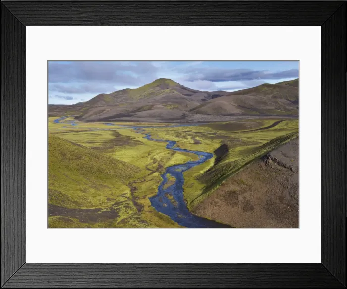 Framed Print : Landscape of the interior from the F-208 route (Fjallabak route north, Nyrdri-Fjallabak) between Holaskjol and Landmannalaugar, south Iceland (Sudurland), Iceland Framed Print : Landscape of the interior from the F-208 route (Fjallabak route north, Nyrdri-Fjallabak) between Holaskjol and Landmannalaugar, south Iceland (Sudurland), Iceland