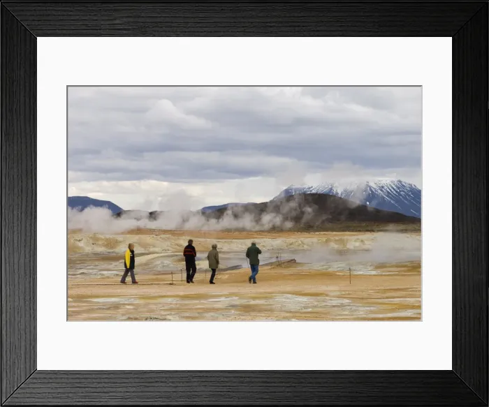 Framed Print : Hverir geothermal fields at the foot of Namafjall mountain, Myvatn lake area Framed Print : Hverir geothermal fields at the foot of Namafjall mountain, Myvatn lake area