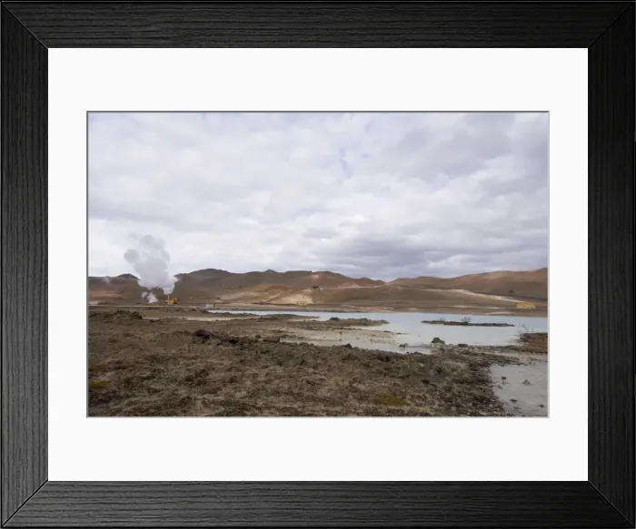 Framed Print : Geothermal power plant near Lake Myvatn, Reykjahlid, Iceland, Polar Regions