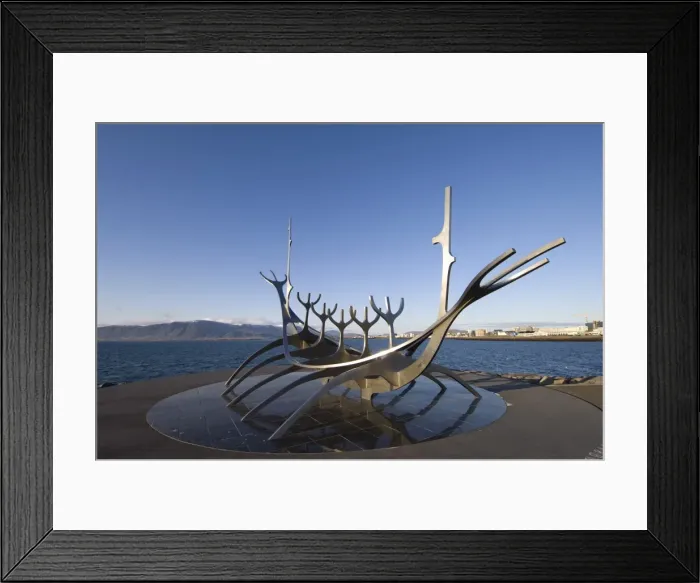 Framed Print : Sculpture of a Viking ship by Jon Gunnar Arnason, Reykjavik, Iceland, Polar Regions Framed Print : Sculpture of a Viking ship by Jon Gunnar Arnason, Reykjavik, Iceland, Polar Regions