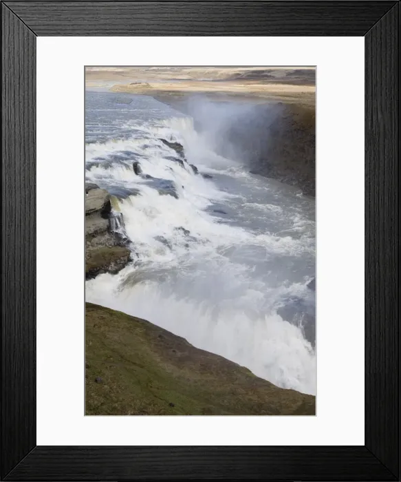 Framed Print : Gullfoss waterfalls, Iceland, Polar Regions Framed Print : Gullfoss waterfalls, Iceland, Polar Regions
