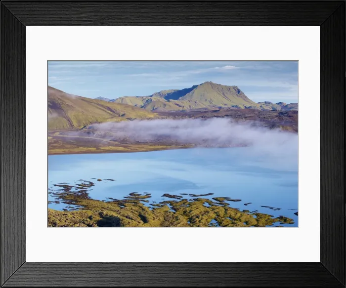 Framed Print : Lava flows in lake Frostadavatn, Landmannalaugar area, Fjallabak region Framed Print : Lava flows in lake Frostadavatn, Landmannalaugar area, Fjallabak region