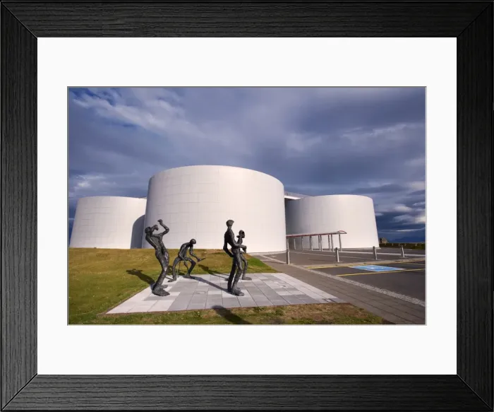 Framed Print : The Perlan (The Pearl) dome, panoramic restaurant on top of six huge hot water tanks Framed Print : The Perlan (The Pearl) dome, panoramic restaurant on top of six huge hot water tanks