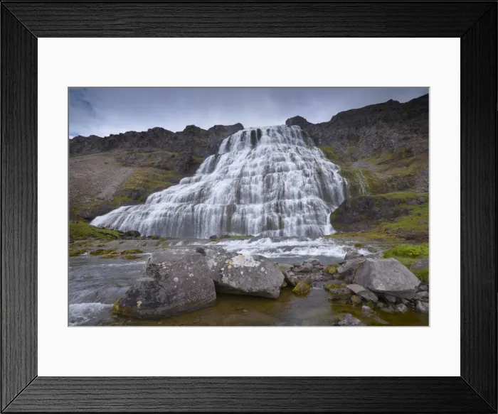Framed Print : Impressive Dynjandifoss waterfall, in Arnafjordur fjord, in the West Fjords (Vestfirdir) Framed Print : Impressive Dynjandifoss waterfall, in Arnafjordur fjord, in the West Fjords (Vestfirdir)