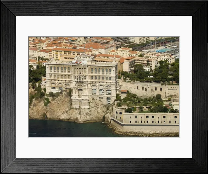 Framed Print : View from helicopter of Oceanography Museum, Monaco, Cote d Azur, Europe Framed Print : View from helicopter of Oceanography Museum, Monaco, Cote d Azur, Europe