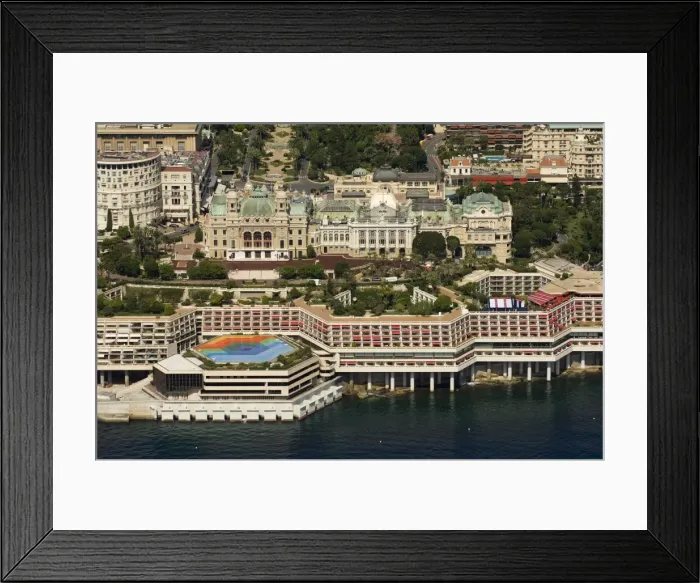 Framed Print : View from helicopter of the Casino, Monte Carlo, Monaco, Cote d Azur, Europe Framed Print : View from helicopter of the Casino, Monte Carlo, Monaco, Cote d Azur, Europe