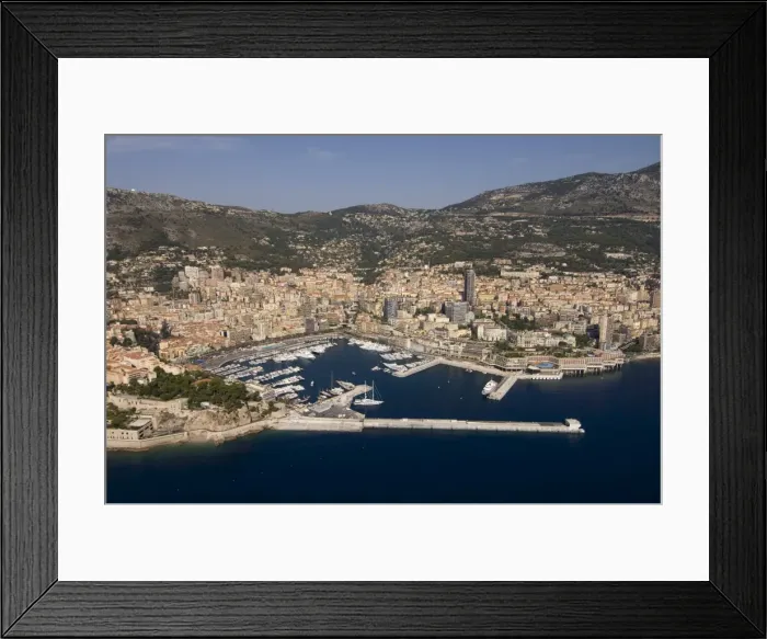Framed Print : View from helicopter of Monte Carlo, Monaco, Cote d Azur, Mediterranean, Europe Framed Print : View from helicopter of Monte Carlo, Monaco, Cote d Azur, Mediterranean, Europe